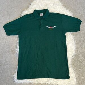 Vintage 2000’s Jerzees British Embassy Belgrade Embroidered Green Polo